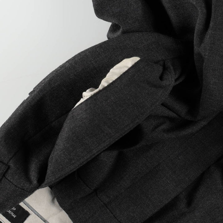 Two-pleat slacks pants for men, size W33 unclear Charcoal Vintage Second Hand