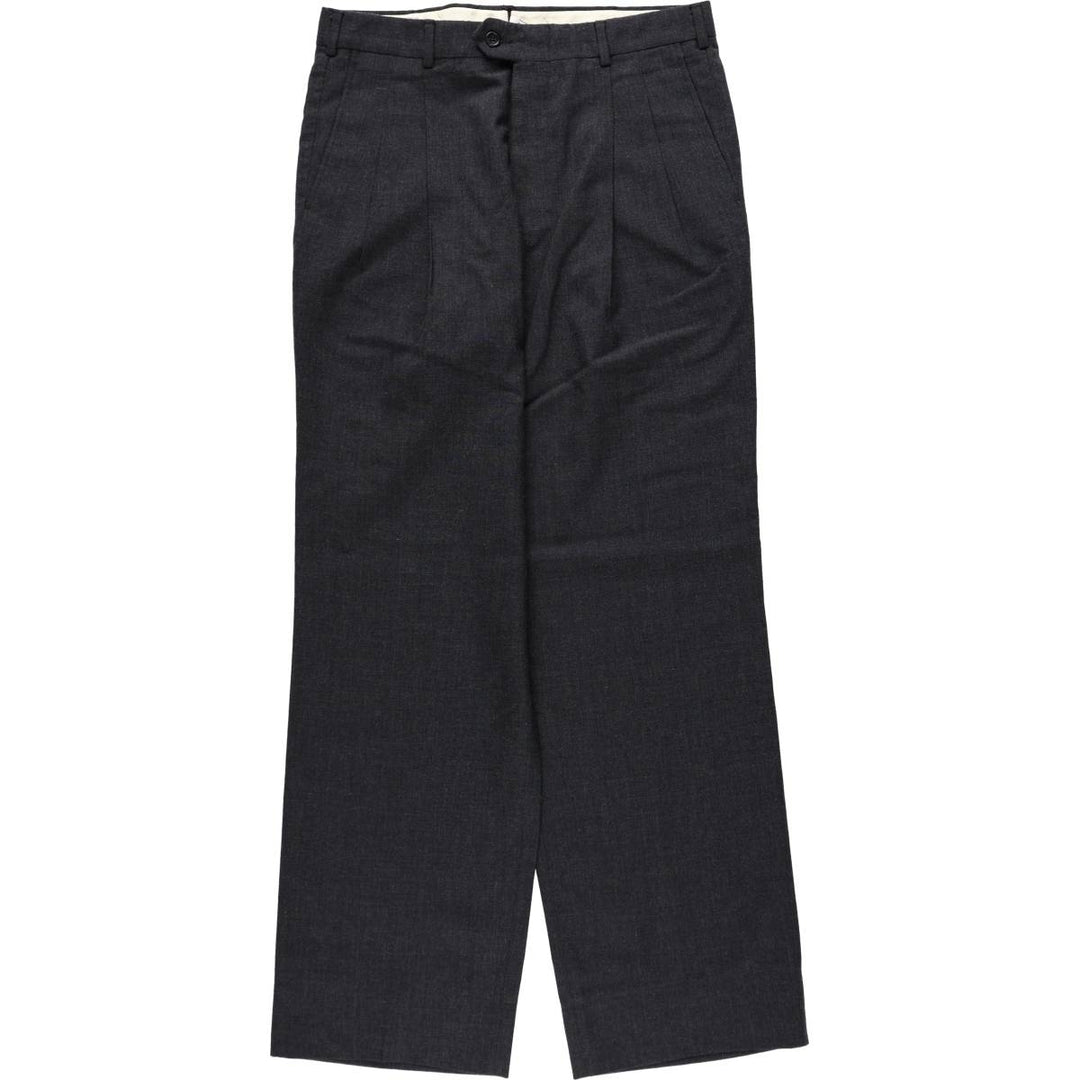 ~1990'S GEOFFREY BEENE Two-Pleat Slacks Pants Men's W32 (approx.) Vintage unclear black type Vintage Second Hand