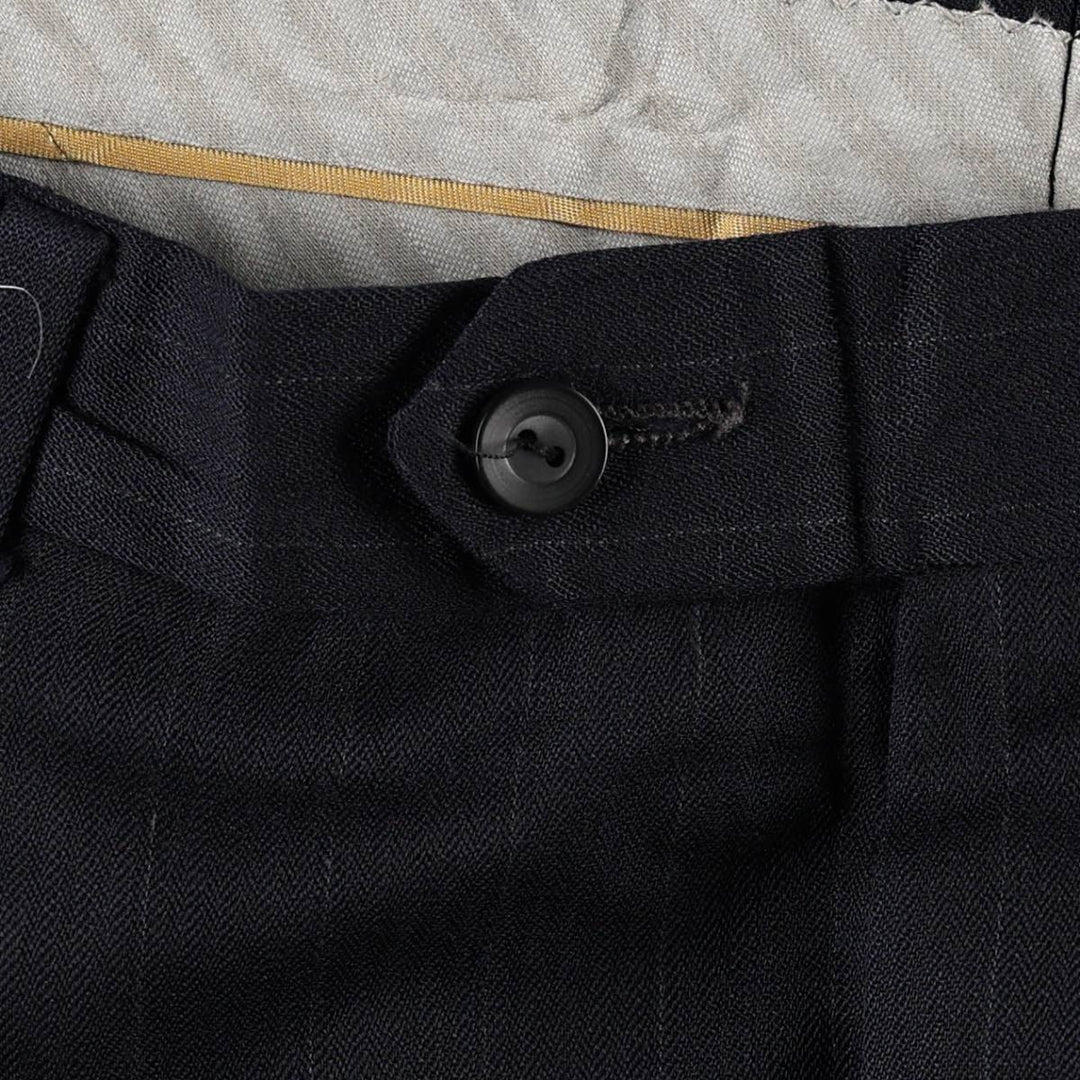 ~90'S Striped Pattern Slacks Pants Men's W32 (approx.) Vintage unclear black type Vintage Second Hand