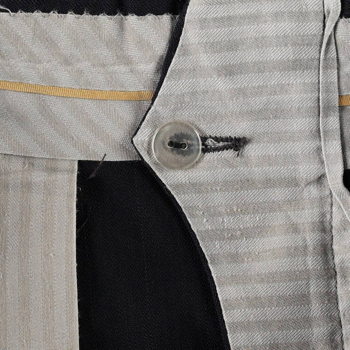~90'S Striped Pattern Slacks Pants Men's W32 (approx.) Vintage unclear black type Vintage Second Hand