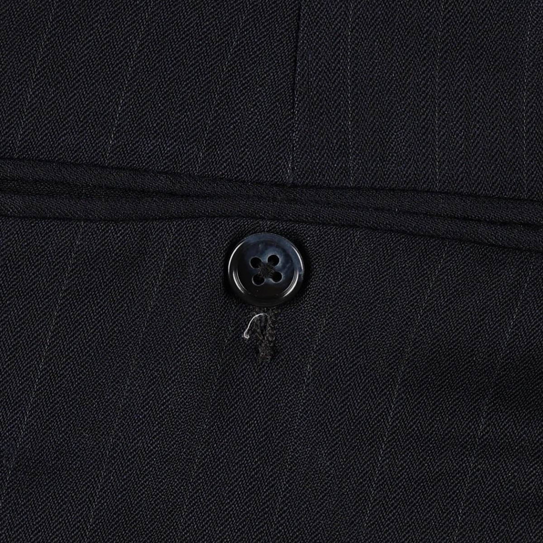 ~90'S Striped Pattern Slacks Pants Men's W32 (approx.) Vintage unclear black type Vintage Second Hand