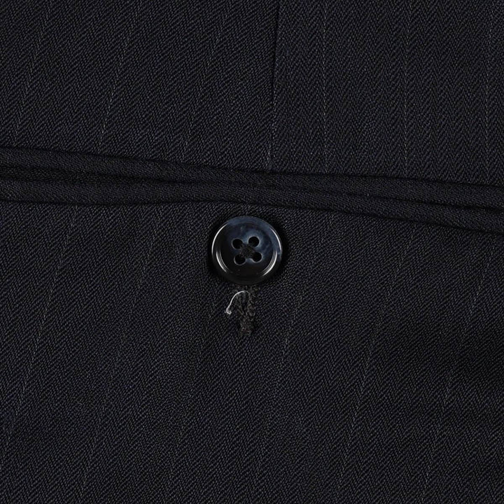 ~90'S Striped Pattern Slacks Pants Men's W32 (approx.) Vintage unclear black type Vintage Second Hand