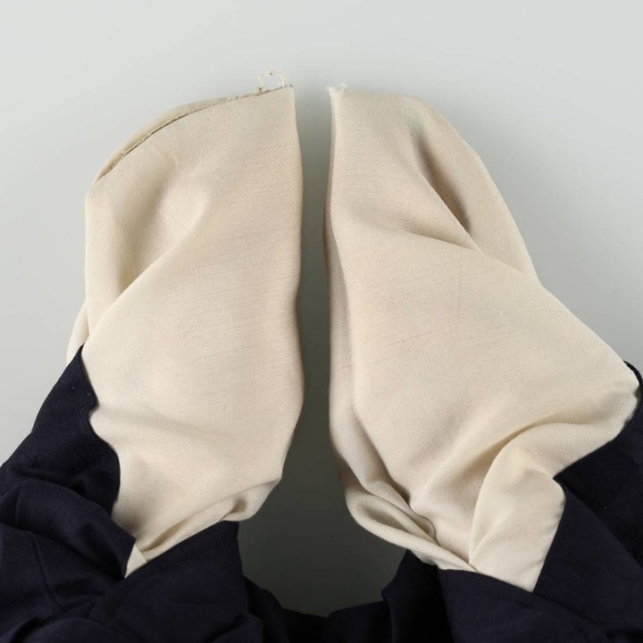 Allyn Saint George Three-Pleat Slacks, Made in USA, Men's Size W34 (approx.) unclear navy blue type Vintage Second Hand