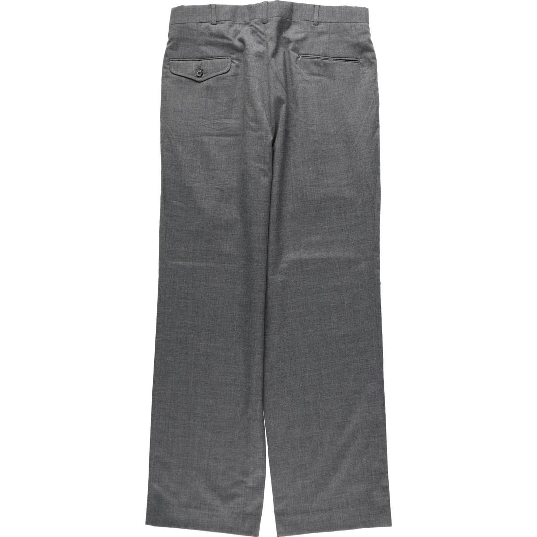 ~90'S GEOFFREY BEENE Two-Pleat Slacks Pants, Made in USA, Men's W35 (approx.), Wide Leg Pants unclear gray type Vintage Second Hand