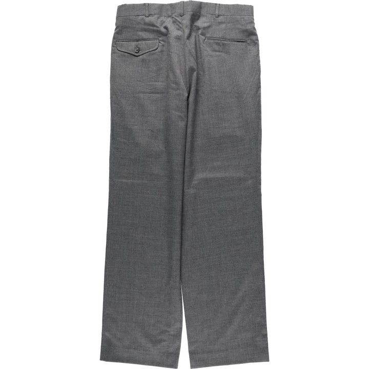 ~90'S GEOFFREY BEENE Two-Pleat Slacks Pants, Made in USA, Men's W35 (approx.), Wide Leg Pants unclear gray type Vintage Second Hand