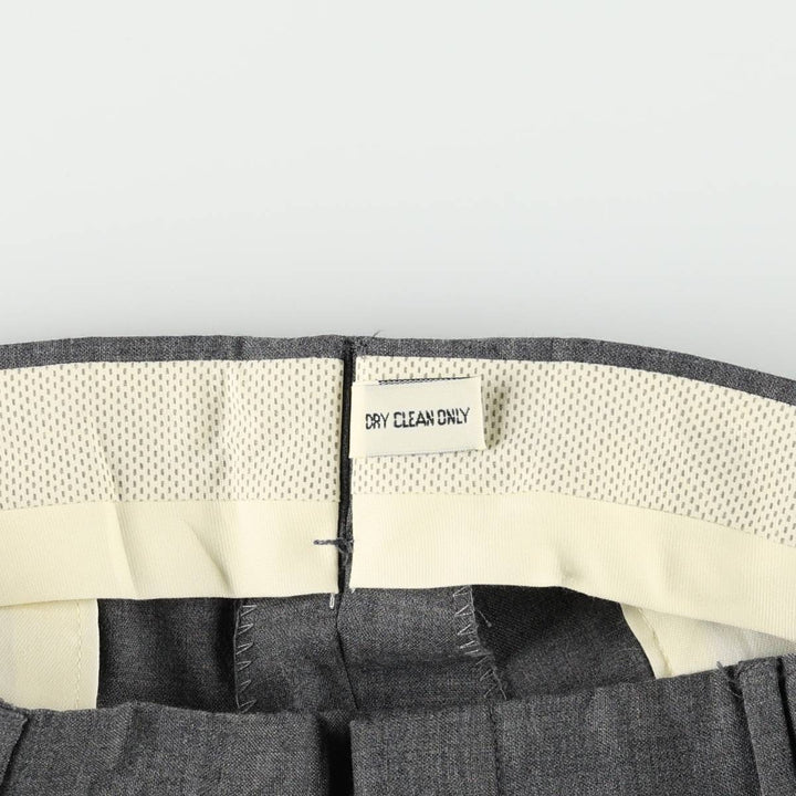 ~90'S GEOFFREY BEENE Two-Pleat Slacks Pants, Made in USA, Men's W35 (approx.), Wide Leg Pants unclear gray type Vintage Second Hand