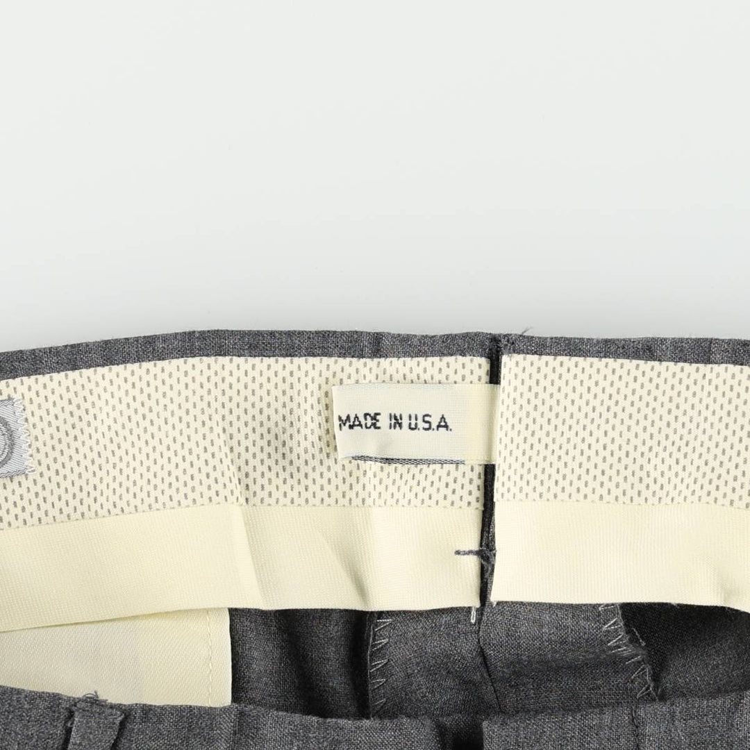 ~90'S GEOFFREY BEENE Two-Pleat Slacks Pants, Made in USA, Men's W35 (approx.), Wide Leg Pants unclear gray type Vintage Second Hand