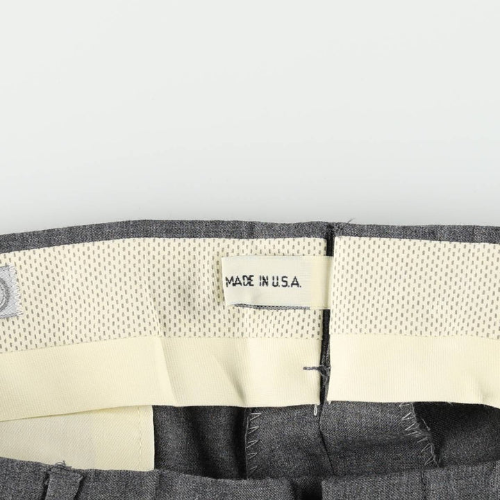 ~90'S GEOFFREY BEENE Two-Pleat Slacks Pants, Made in USA, Men's W35 (approx.), Wide Leg Pants unclear gray type Vintage Second Hand