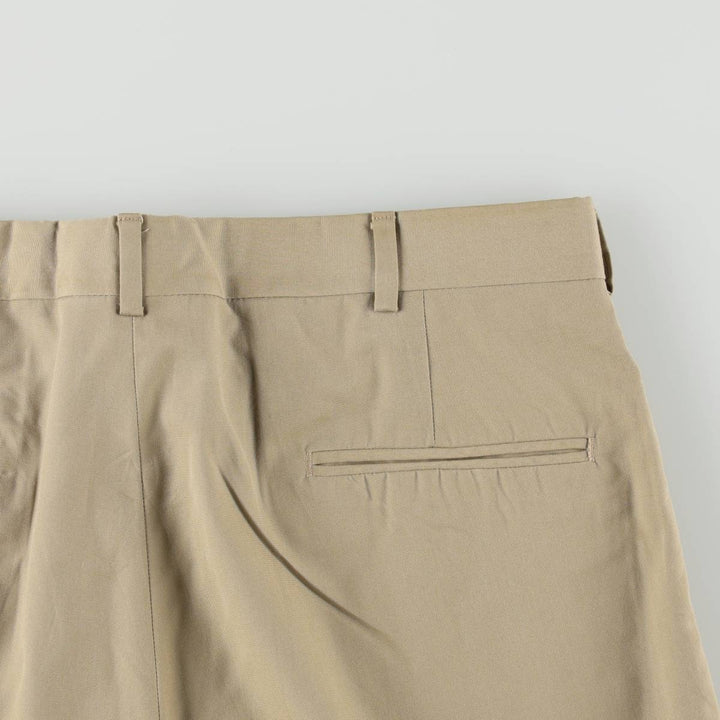 ~90'S JG HOOK TODAY'S MAN Two-Pleat Poly/Cotton Slacks Pants, Made in USA, Men's W34 (approx.), Vintage cotton Beige type Vintage Second Hand