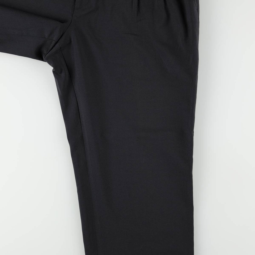 Lands' End two-pleat wool trousers, men's size W35 (approx.) wool navy blue type Vintage Second Hand