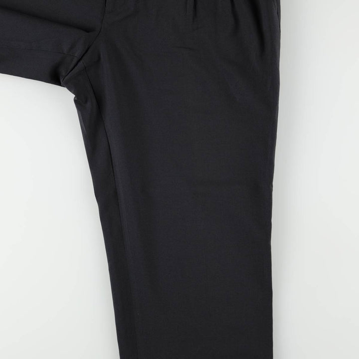 Lands' End two-pleat wool trousers, men's size W35 (approx.) wool navy blue type Vintage Second Hand