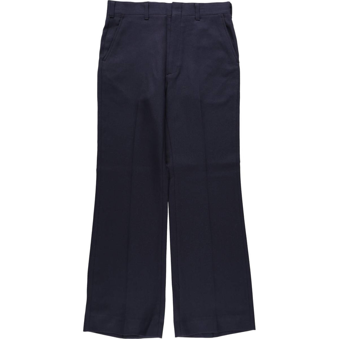 ~1980'S HAGGAR slacks pants, made in USA, men's size W32 equivalent, vintage. unclear navy blue type Vintage Second Hand