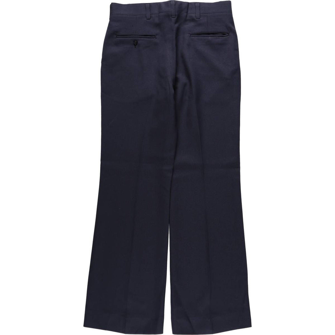 ~1980'S HAGGAR slacks pants, made in USA, men's size W32 equivalent, vintage. unclear navy blue type Vintage Second Hand