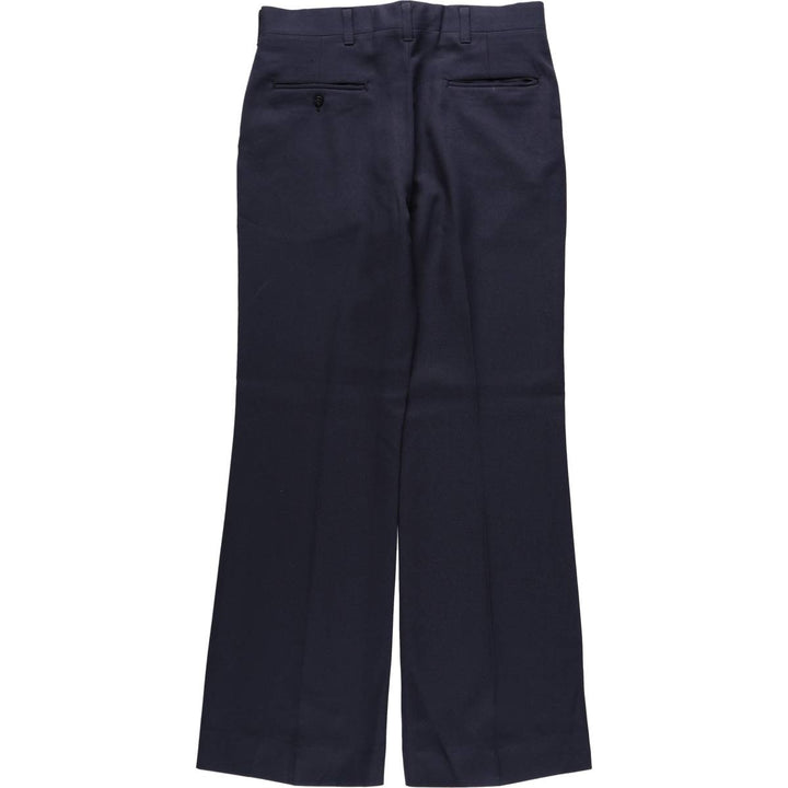 ~1980'S HAGGAR slacks pants, made in USA, men's size W32 equivalent, vintage. unclear navy blue type Vintage Second Hand