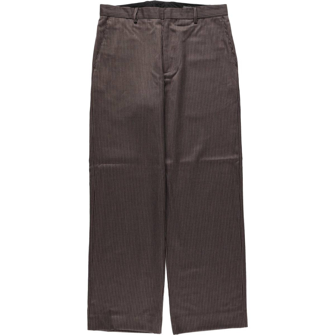 Banana Republic Stripe Pattern Wool Pants Slacks Men's W34 (approx.) wool walnut Vintage Second Hand