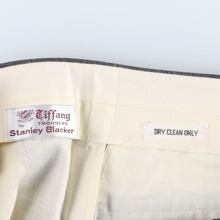 ~90'S Stanley Blacker Tiffany slacks pants, men's size W36 equivalent, vintage. unclear Charcoal Vintage Second Hand