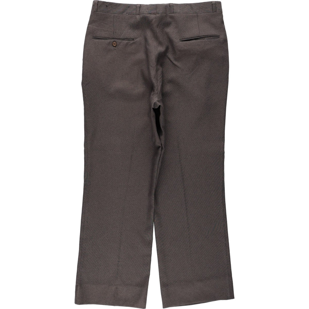 1970s-era Sears Classic Collection slacks, men's size W33 (approx.), vintage. polyester brown type Vintage Second Hand