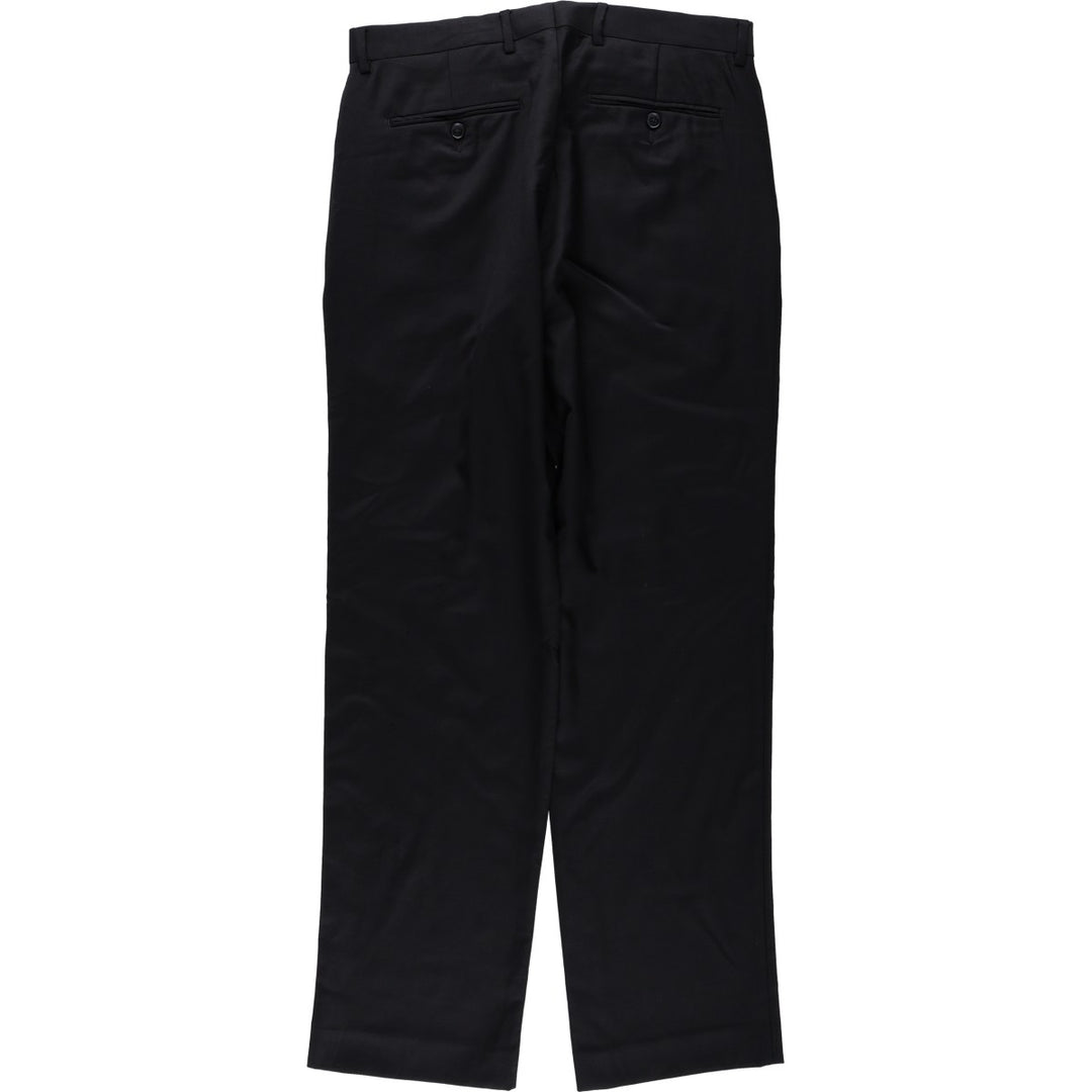 Calvin Klein slim fit wool trousers/slacks for men, equivalent to size W32. wool black type Vintage Second Hand