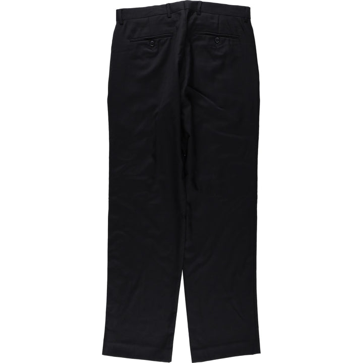 Calvin Klein slim fit wool trousers/slacks for men, equivalent to size W32. wool black type Vintage Second Hand