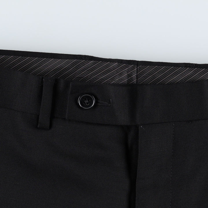 Calvin Klein slim fit wool trousers/slacks for men, equivalent to size W32. wool black type Vintage Second Hand
