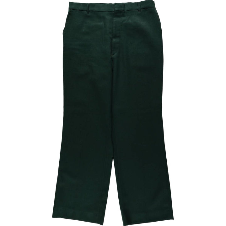 70s-80'S Wrangler FLEX-FIT COMFORT WEAR SLACK trousers, men's size W35 (approx.) unclear green type Vintage Second Hand