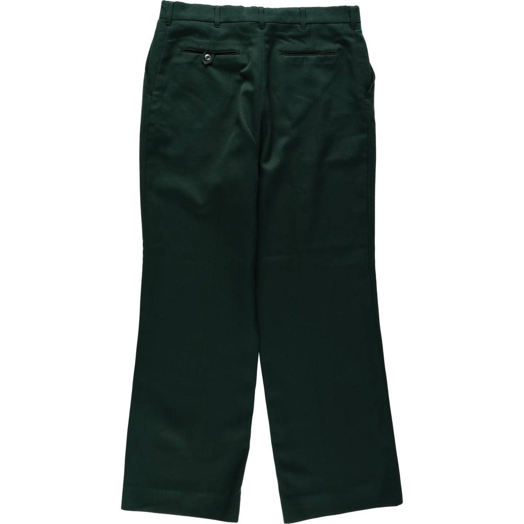 70s-80'S Wrangler FLEX-FIT COMFORT WEAR SLACK trousers, men's size W35 (approx.) unclear green type Vintage Second Hand