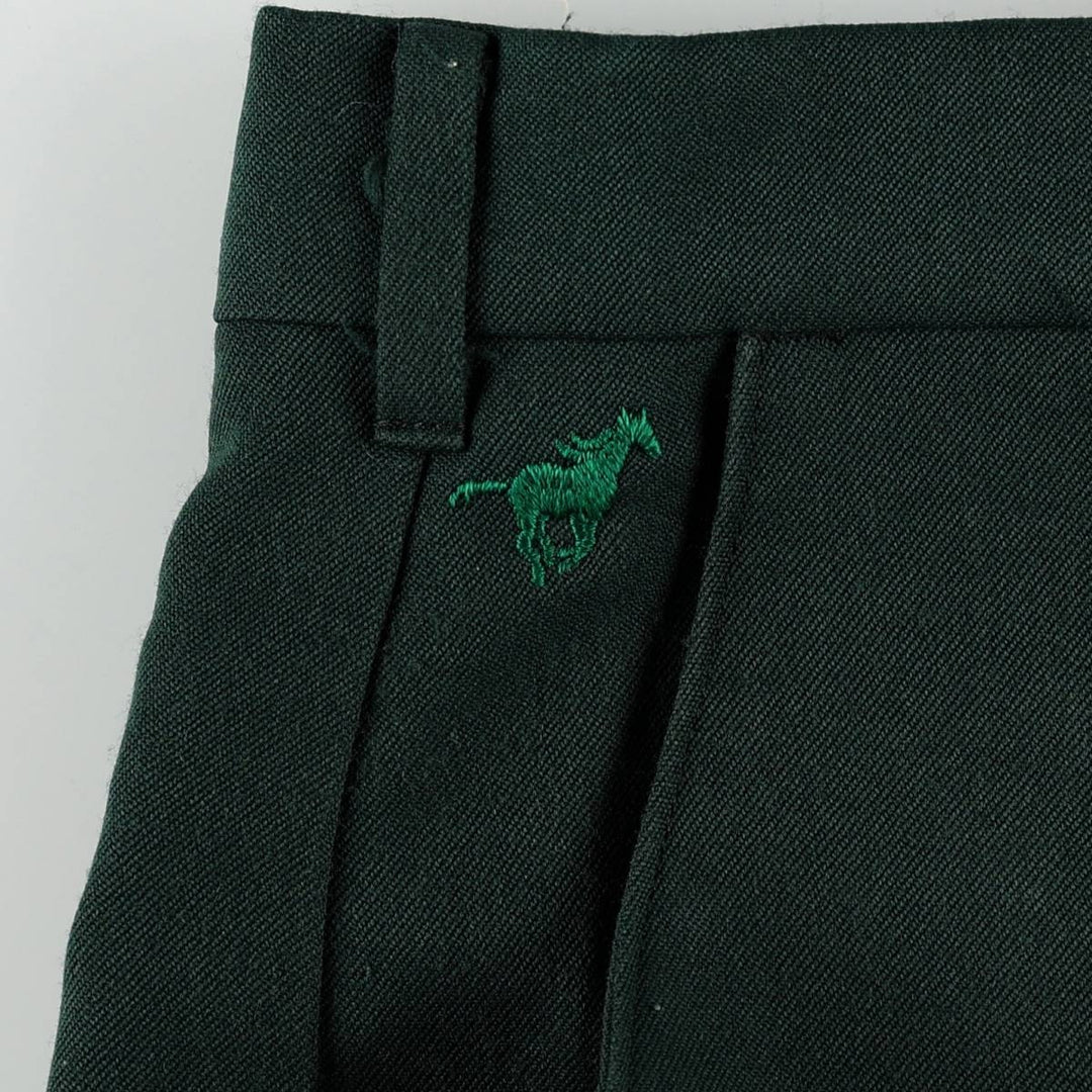 70s-80'S Wrangler FLEX-FIT COMFORT WEAR SLACK trousers, men's size W35 (approx.) unclear green type Vintage Second Hand