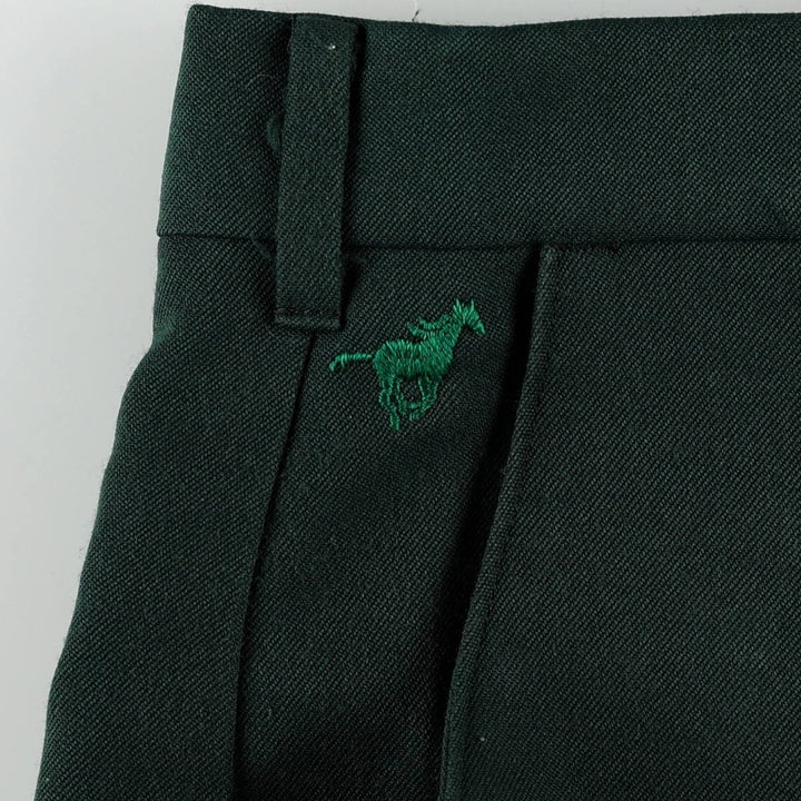 70s-80'S Wrangler FLEX-FIT COMFORT WEAR SLACK trousers, men's size W35 (approx.) unclear green type Vintage Second Hand