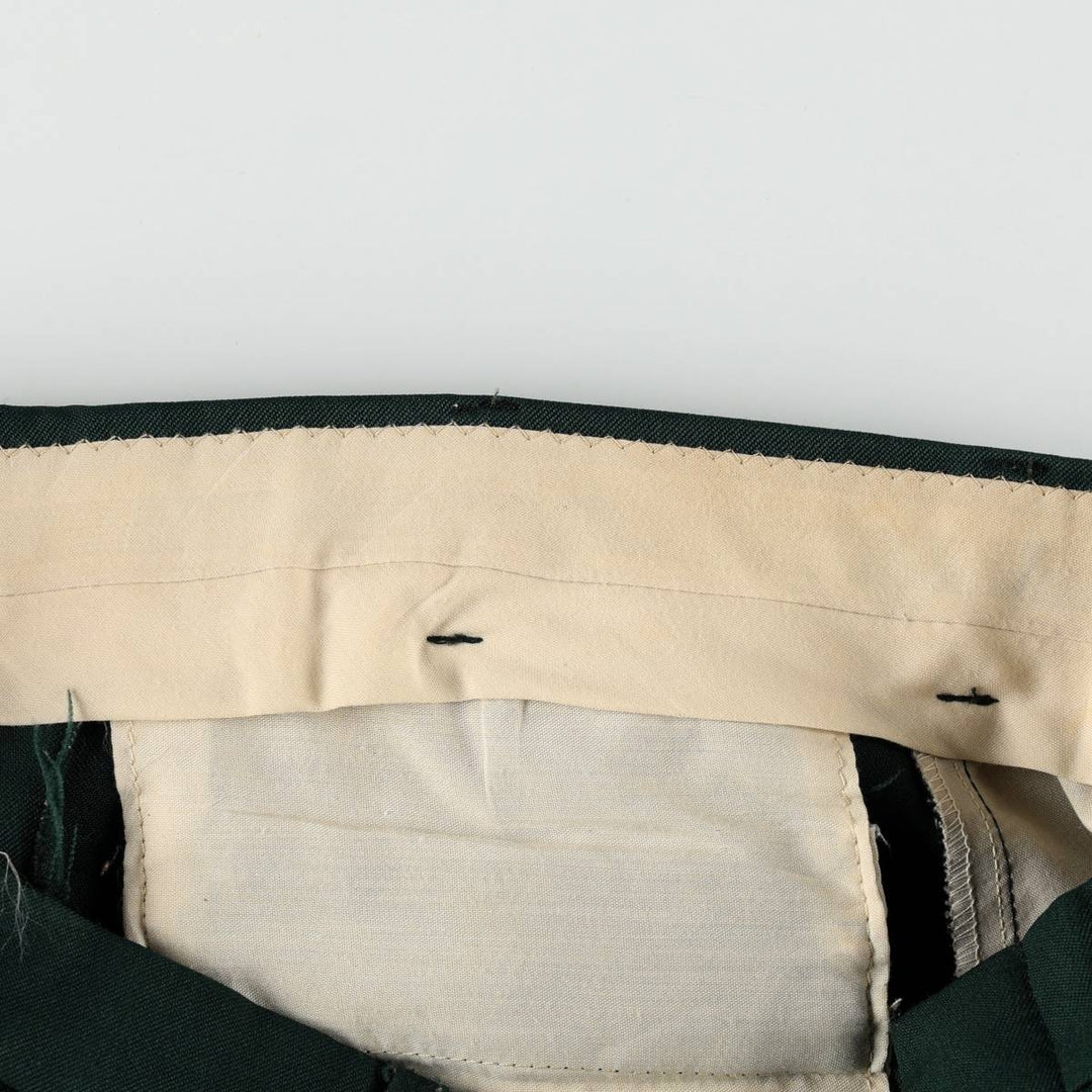70s-80'S Wrangler FLEX-FIT COMFORT WEAR SLACK trousers, men's size W35 (approx.) unclear green type Vintage Second Hand
