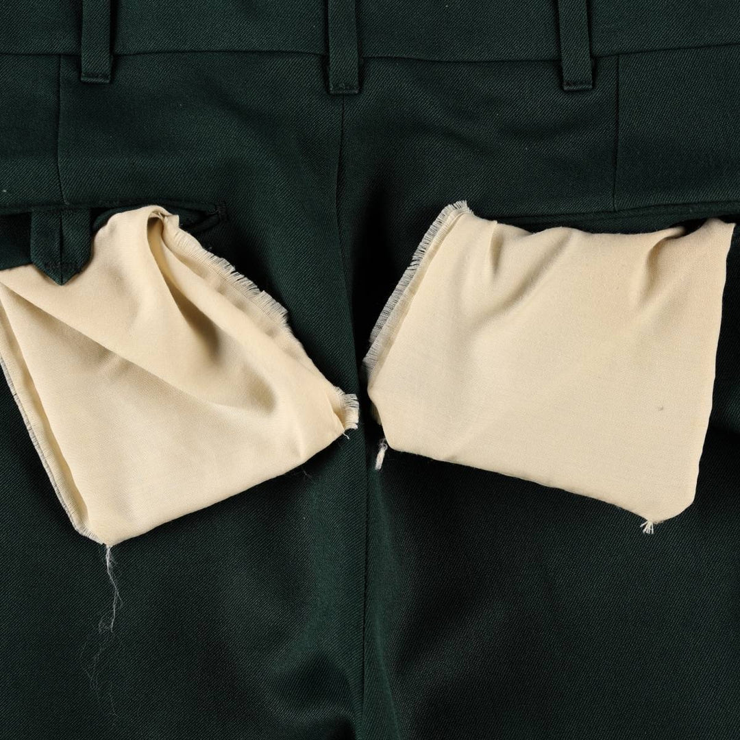 70s-80'S Wrangler FLEX-FIT COMFORT WEAR SLACK trousers, men's size W35 (approx.) unclear green type Vintage Second Hand