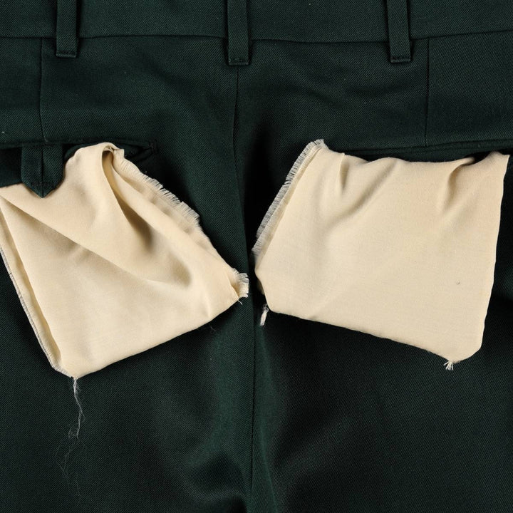 70s-80'S Wrangler FLEX-FIT COMFORT WEAR SLACK trousers, men's size W35 (approx.) unclear green type Vintage Second Hand