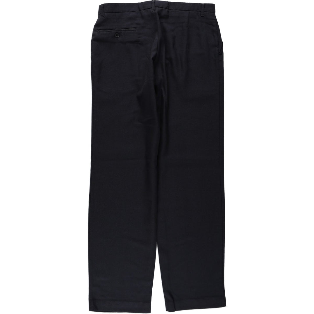 Vintage two-pleat slacks, made in the USA, men's size W34. unclear navy blue type Vintage Second Hand