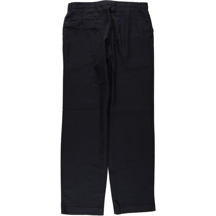 Vintage two-pleat slacks, made in the USA, men's size W34. unclear navy blue type Vintage Second Hand