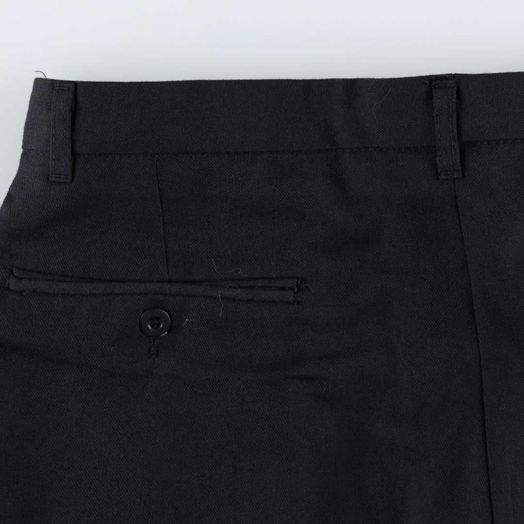 Vintage two-pleat slacks, made in the USA, men's size W34. unclear navy blue type Vintage Second Hand