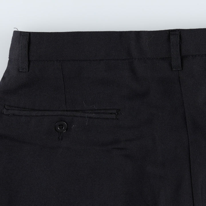 Vintage two-pleat slacks, made in the USA, men's size W34. unclear navy blue type Vintage Second Hand