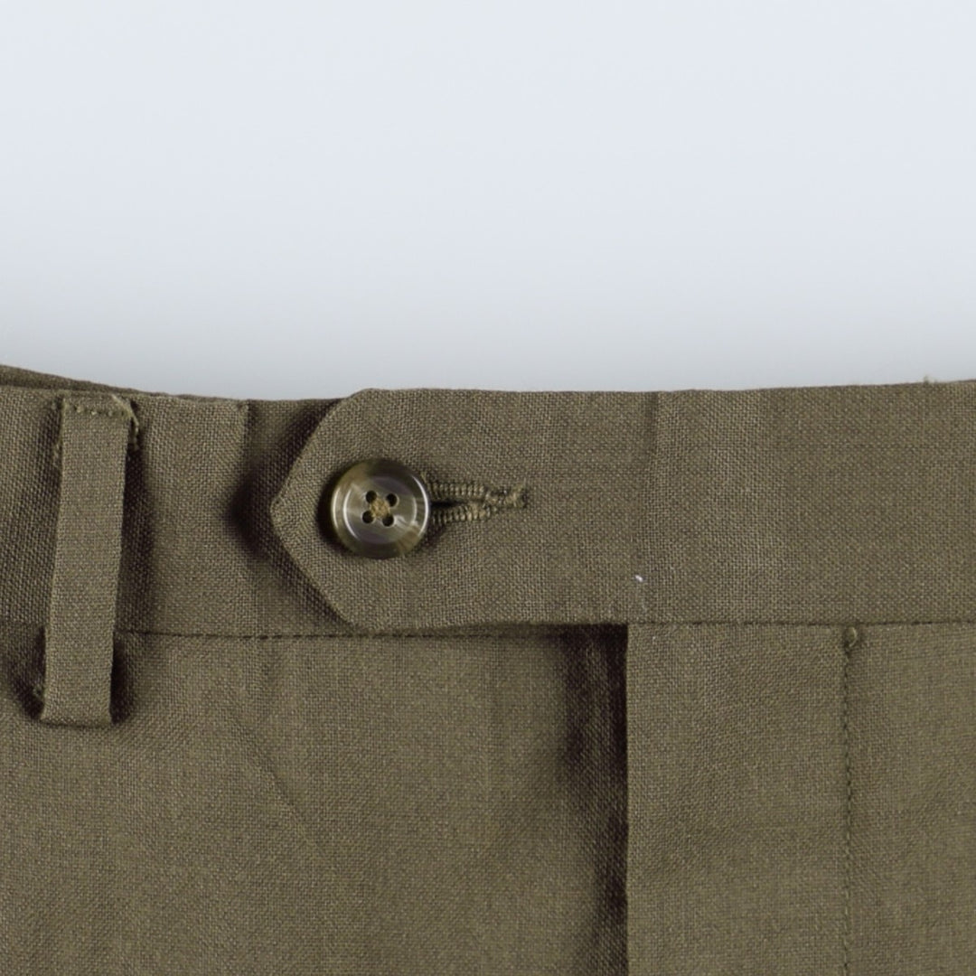 Ralph Lauren LAUREN Two-pleat Wool Pants, Men's Slacks, Size W37 wool Khaki type Vintage Second Hand