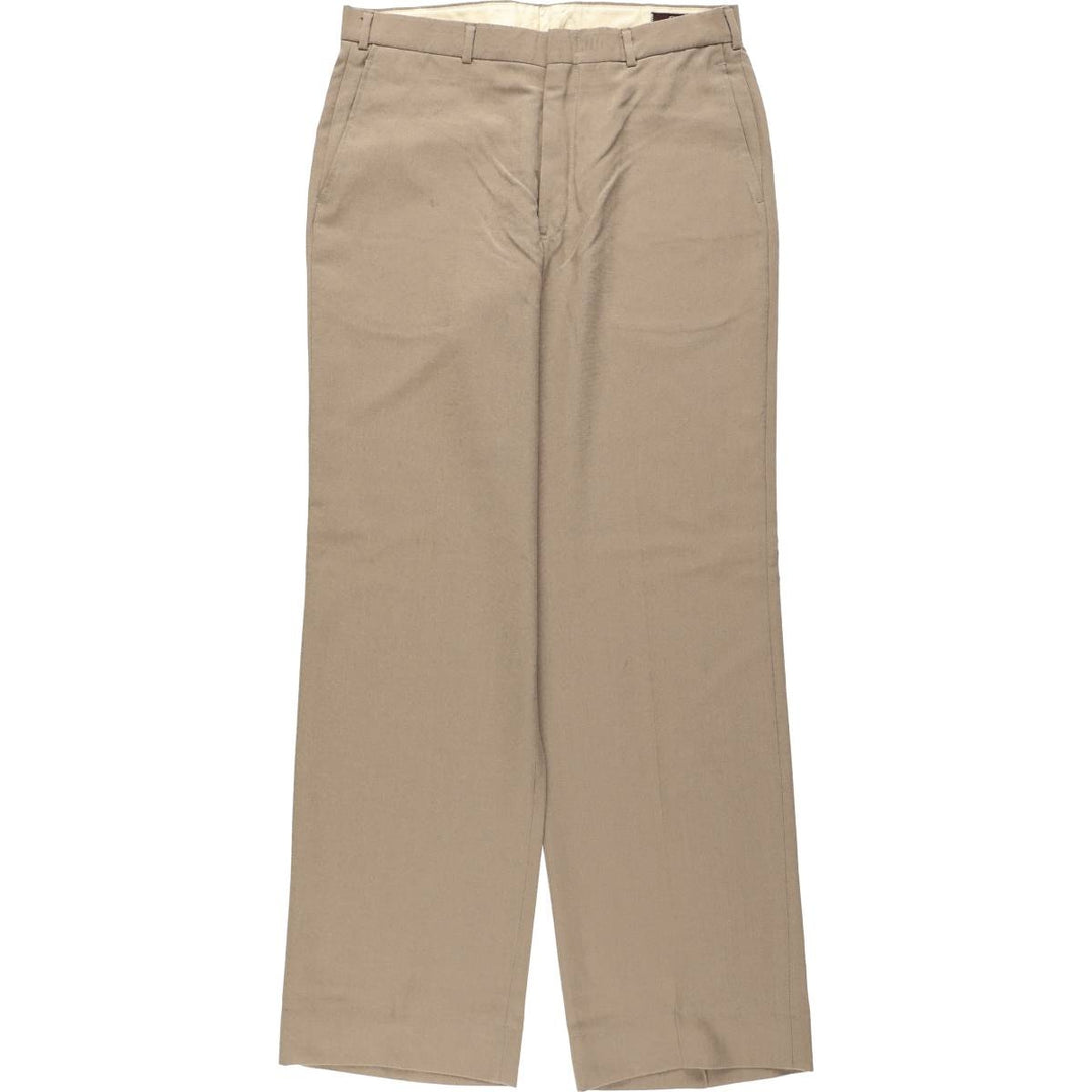 70s-80'S C and R Clothiers slacks, made in USA, men's size W33 (approx.) unclear Beige type Vintage Second Hand