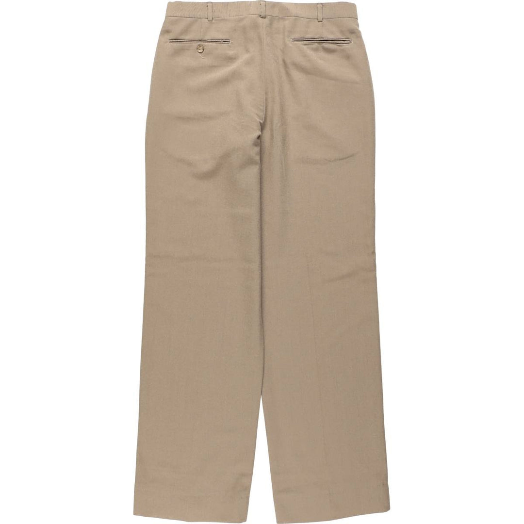 70s-80'S C and R Clothiers slacks, made in USA, men's size W33 (approx.) unclear Beige type Vintage Second Hand