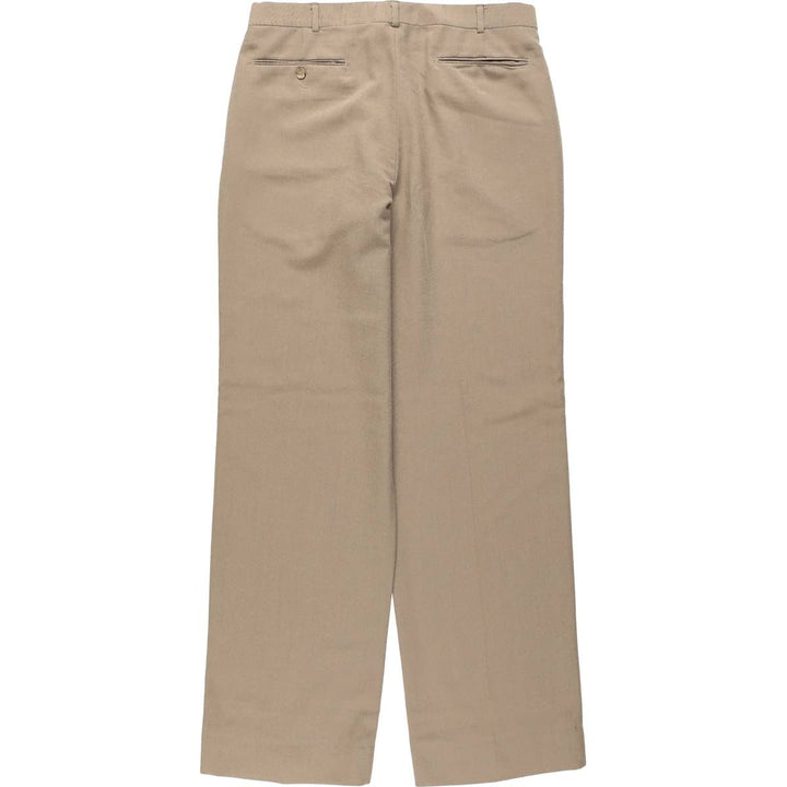 70s-80'S C and R Clothiers slacks, made in USA, men's size W33 (approx.) unclear Beige type Vintage Second Hand