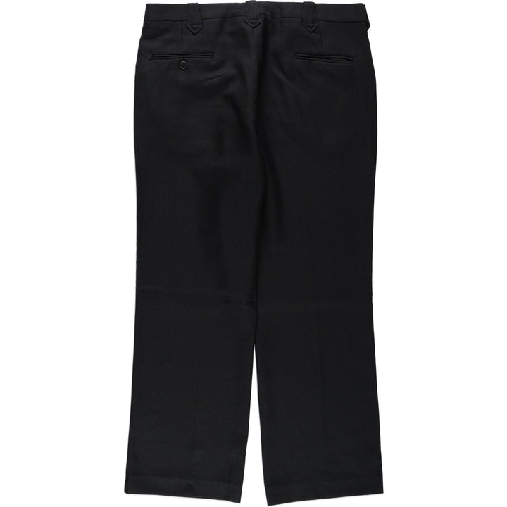 SHEPLERS slacks pants, made in USA, men's size W36 (approx.), vintage. polyester black type Vintage Second Hand