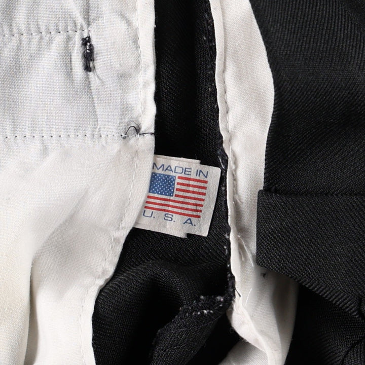 SHEPLERS slacks pants, made in USA, men's size W36 (approx.), vintage. polyester black type Vintage Second Hand
