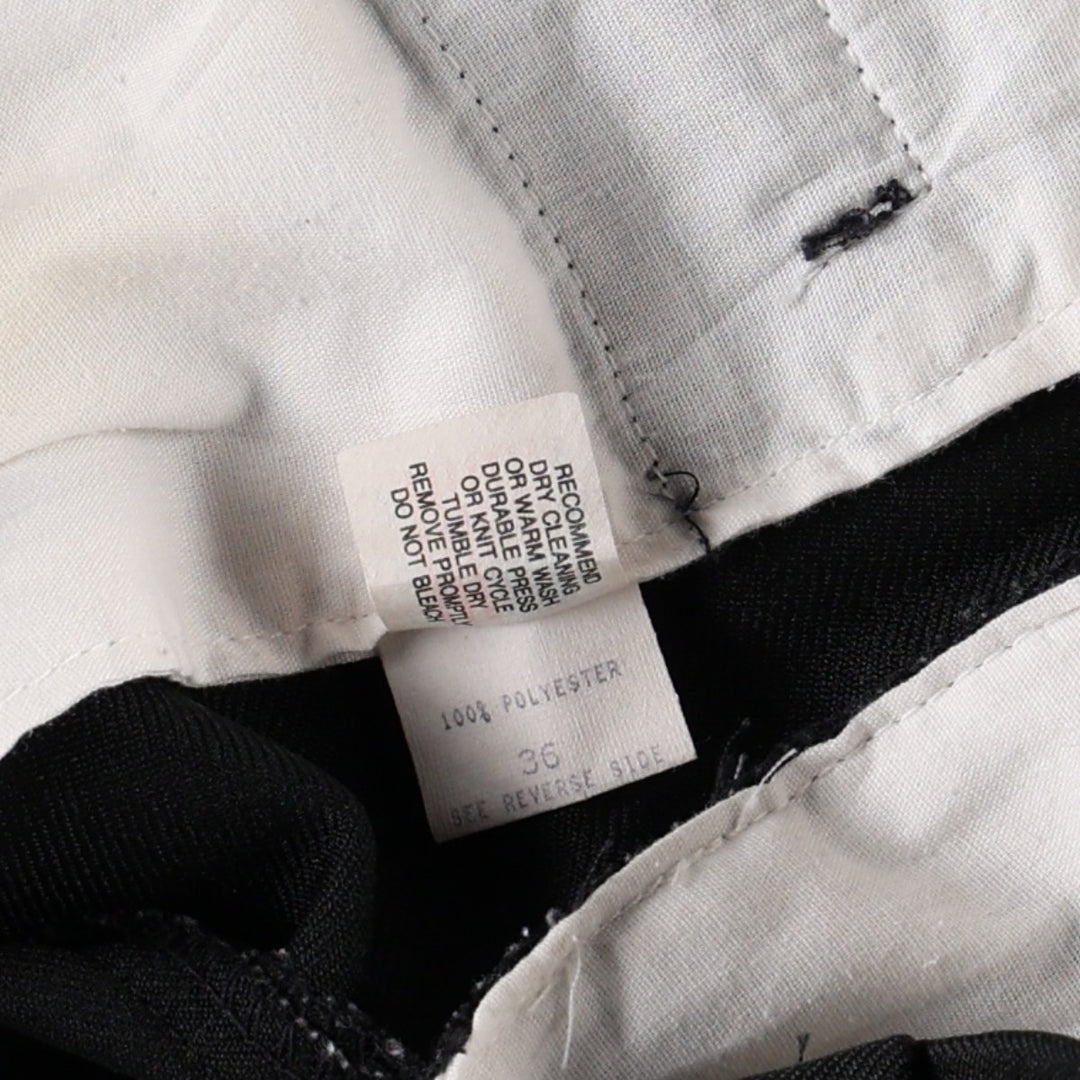 SHEPLERS slacks pants, made in USA, men's size W36 (approx.), vintage. polyester black type Vintage Second Hand