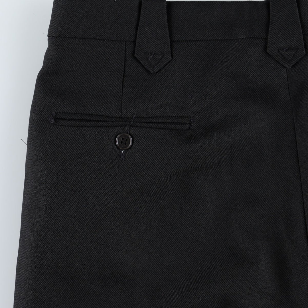 SHEPLERS slacks pants, made in USA, men's size W36 (approx.), vintage. polyester black type Vintage Second Hand