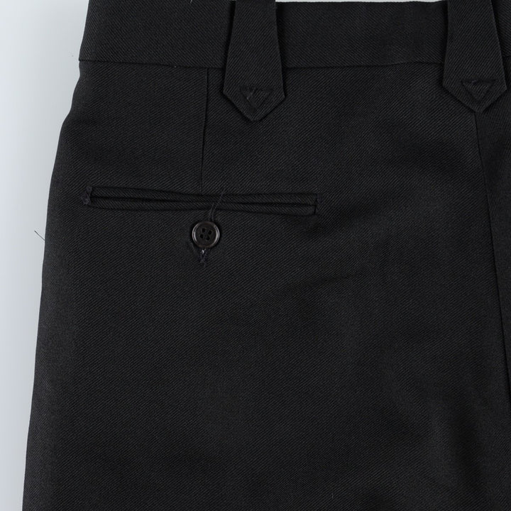 SHEPLERS slacks pants, made in USA, men's size W36 (approx.), vintage. polyester black type Vintage Second Hand