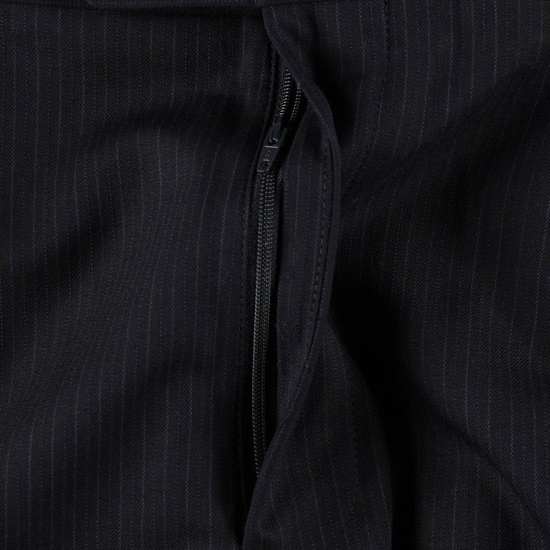 Brooks Brothers ESTABLISHED 1818 One-Pleat Stripe Pattern Wool Trousers, Men's Size W32 (approx.) wool black type Vintage Second Hand