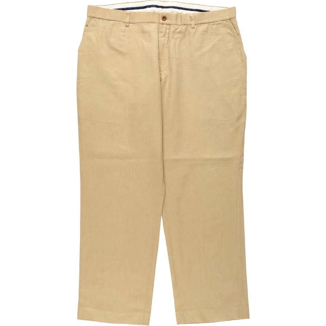 Ralph Lauren POLO by Ralph Lauren linen pants/slacks, men's size W39 (approx.) linen Beige type Vintage Second Hand