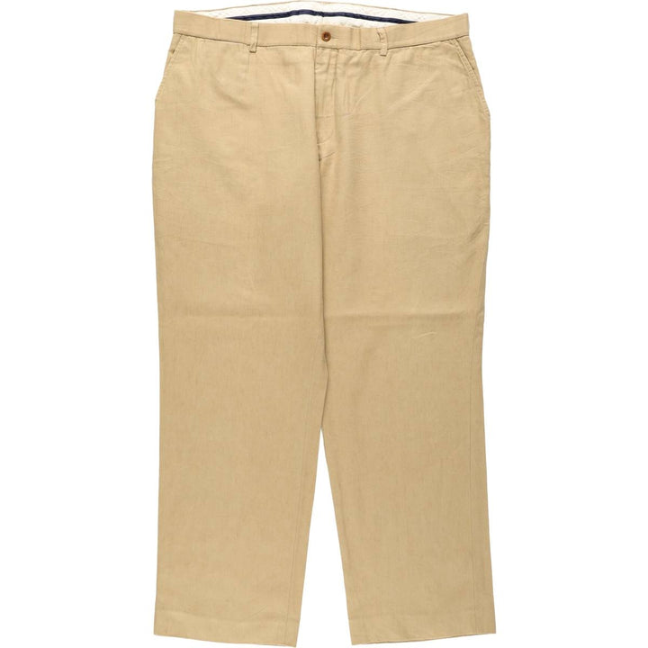 Ralph Lauren POLO by Ralph Lauren linen pants/slacks, men's size W39 (approx.) linen Beige type Vintage Second Hand