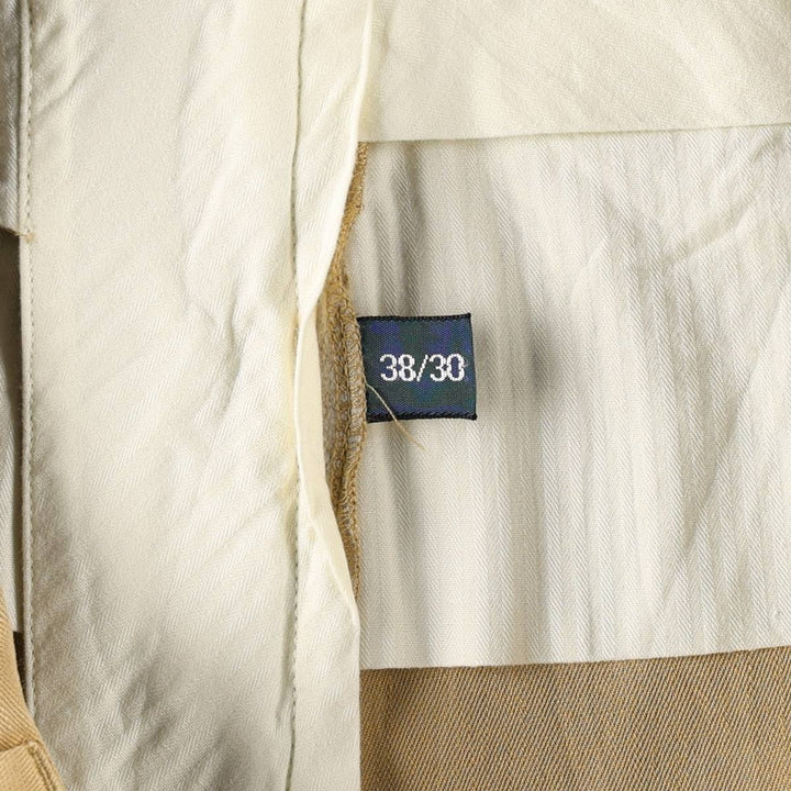 Ralph Lauren POLO by Ralph Lauren linen pants/slacks, men's size W39 (approx.) linen Beige type Vintage Second Hand