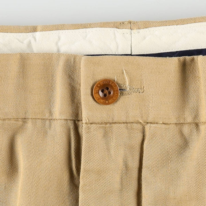 Ralph Lauren POLO by Ralph Lauren linen pants/slacks, men's size W39 (approx.) linen Beige type Vintage Second Hand