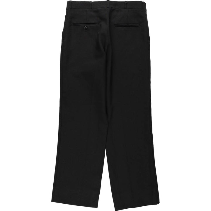 70s-80'S HIGGINS Gemini slacks, made in USA, men's size W32 (approx.) unclear black type Vintage Second Hand